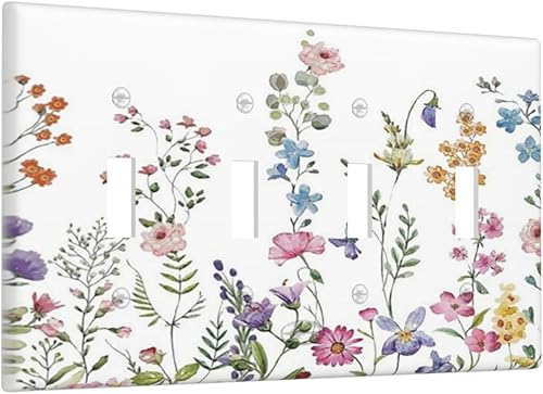 Miniatura 241 de Placa de pared dúplex de receptáculo de dispositivo de 1 gang de madera envejecida blanca gris con veta de tablón, cubierta de enchufe eléctrico de