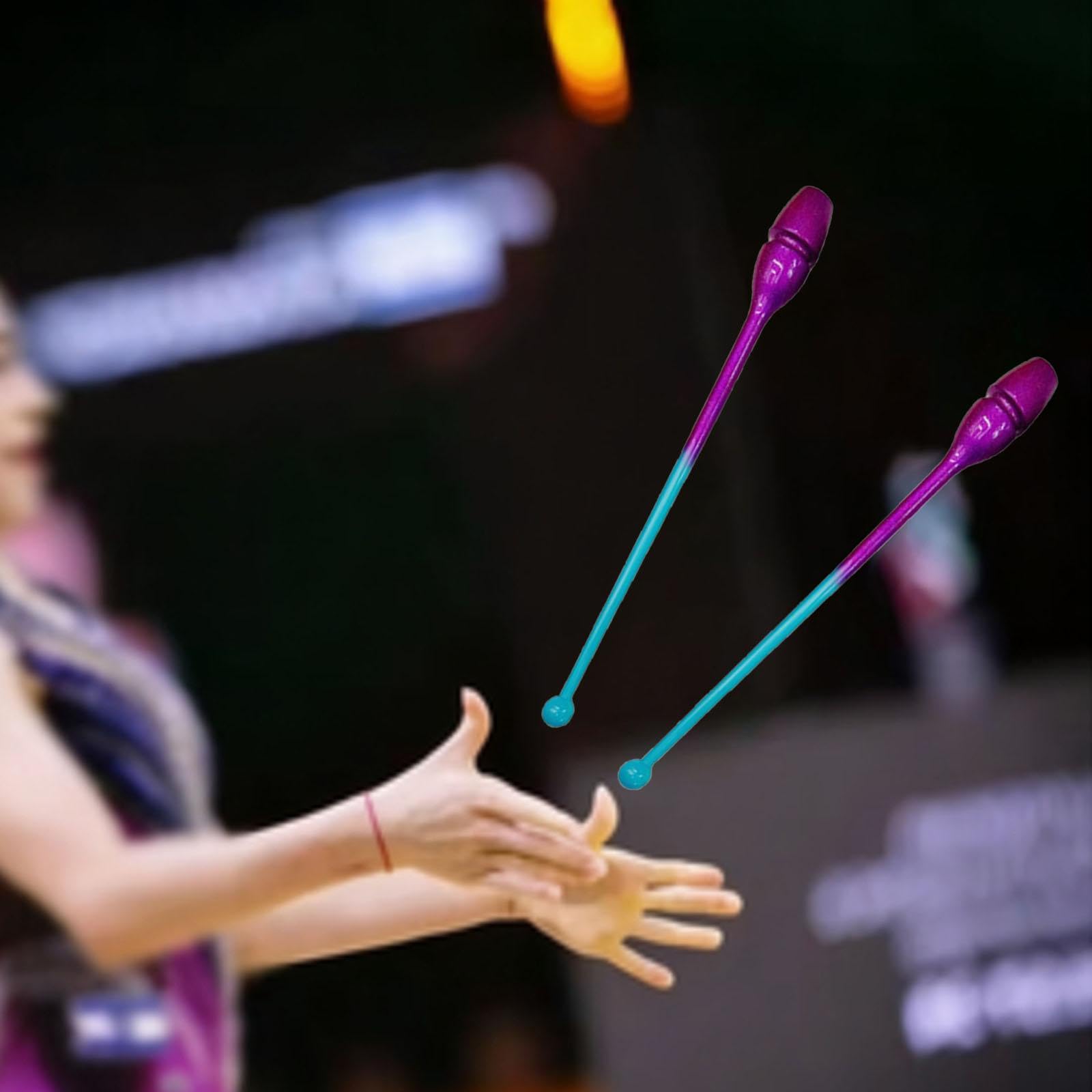 Qianly 2 Pezzi Clave Ginnastica Ritmica Collegabili Bastoncini Danza Attrezzi Allenamento Pp Leggero Pratici Facili Controllo Adatti a Spettacolo Gara E Casa