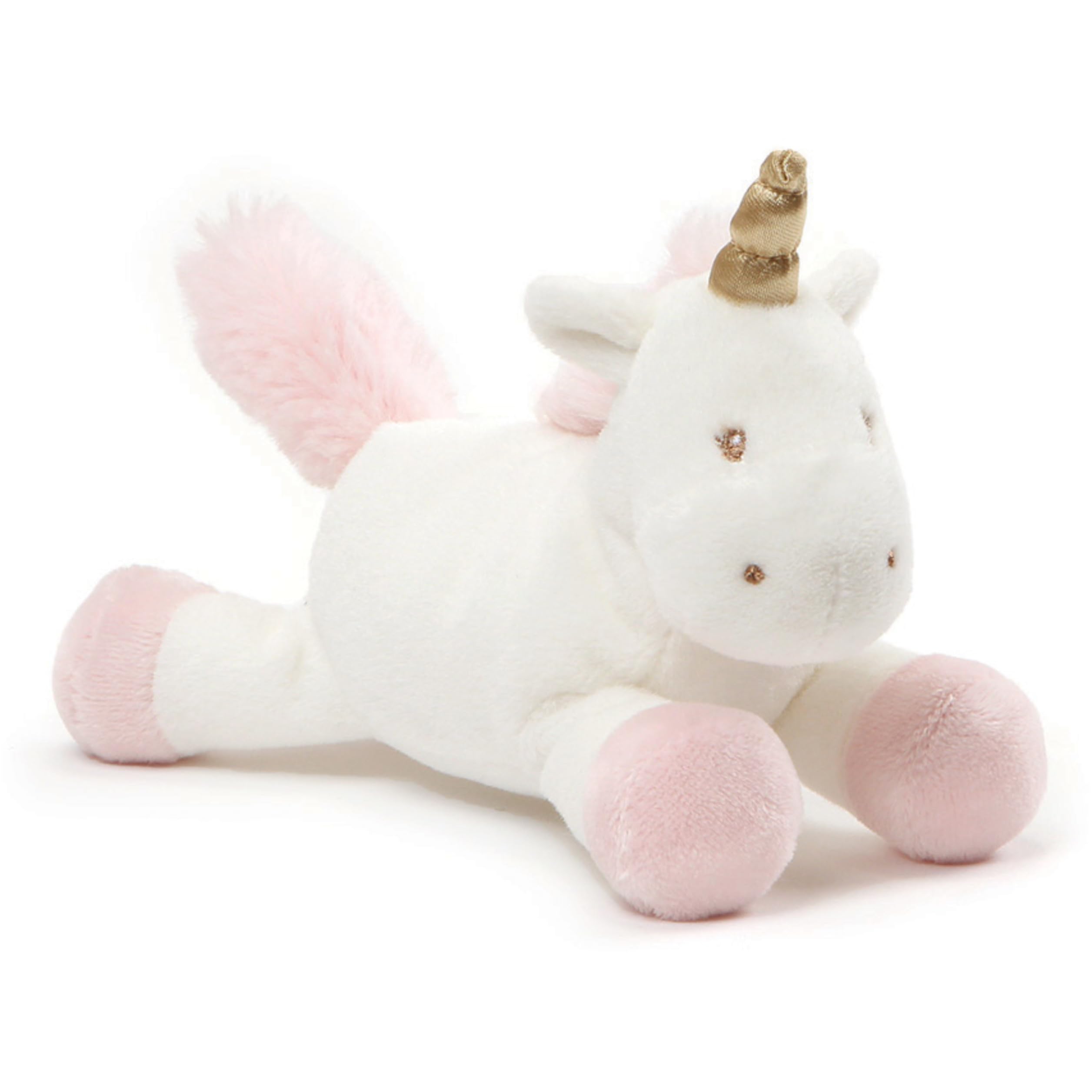 (18cm) - Baby Luna Unicorn Stuffed Animal Plush Rattle, 7"