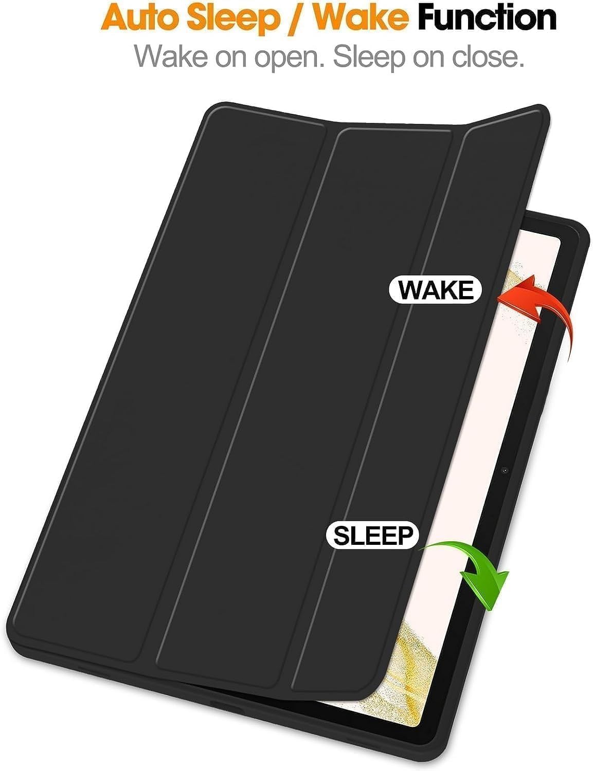 ProElite Cover for OnePlus Pad Go 2 12.1 inch Case, Soft Flexible Flip Case Cover for OnePlus Pad Go 2 12.1 inch Case with Pen Holder [Auto Sleep Wake Feature] [Recoil Series] - Black — Amazon image 2