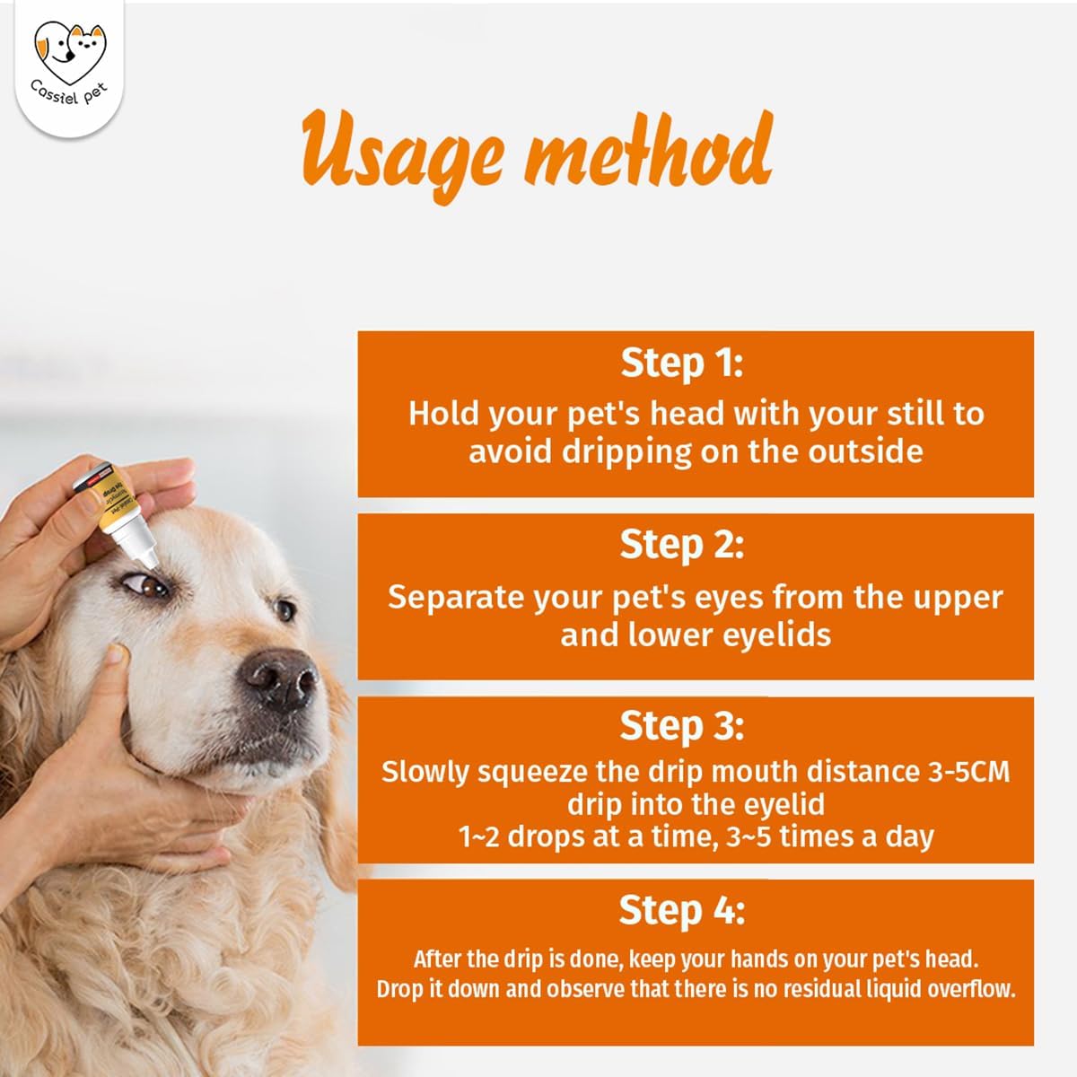 Eye Drops for Eye Infection Treatment, Soothe Infection Allergy, Relieve Dry Eyes & Red Eye，Eye Cleaner and Tear Stain Remover for Dogs and Cats | 10 ml 0.33 FL OZ (1 Bottle) - Image 8