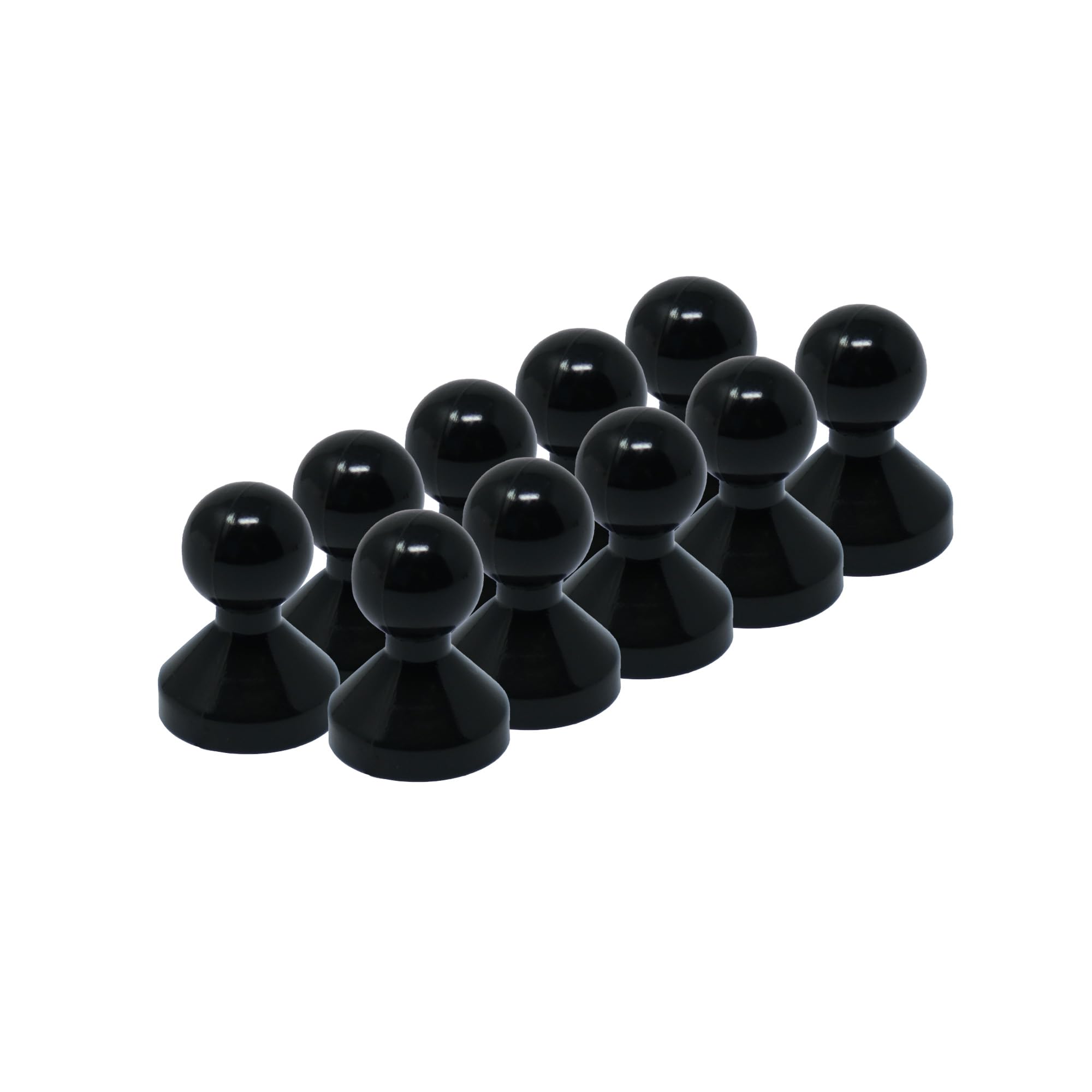 FIRST4MAGNETS Black Acrylic Push Pin Magnet, 11mm dia x 17mm tall, Pack of 10, Model F4M11-BK-1