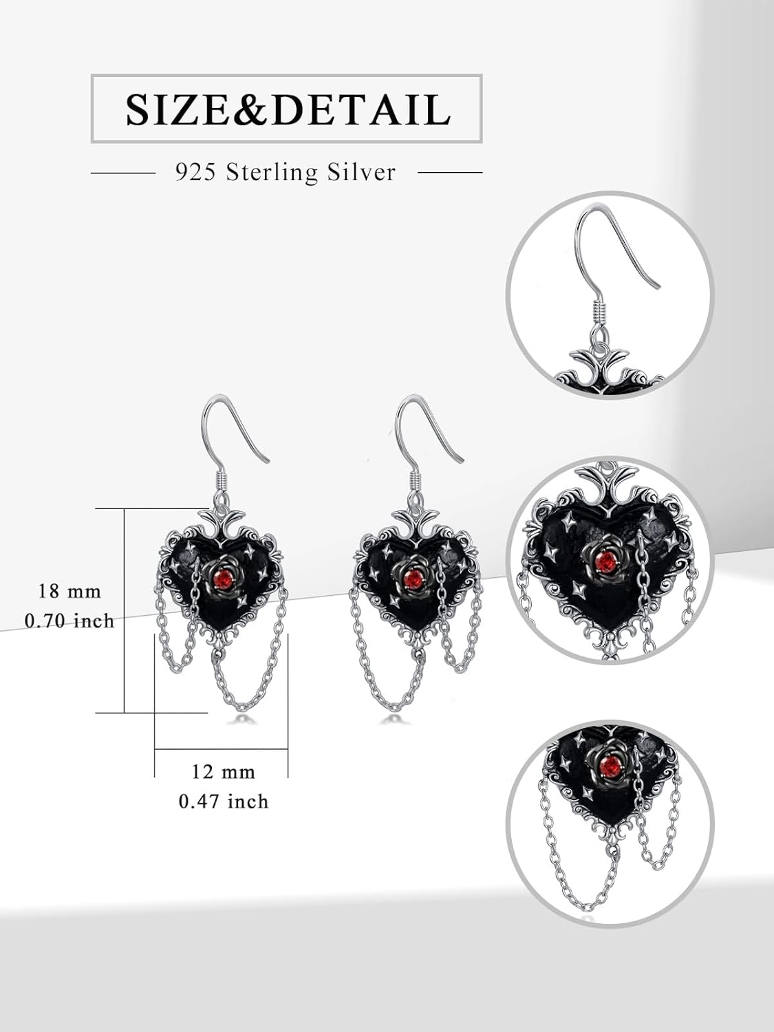 Animal/Leaf/Gothic Dangle Earrings 925 Sterling Silver Animal/Leaf/Gothic Dangle Drop Earrings Easter/Halloween/Christmas Jewelry Gifts for Women Her - Image 6