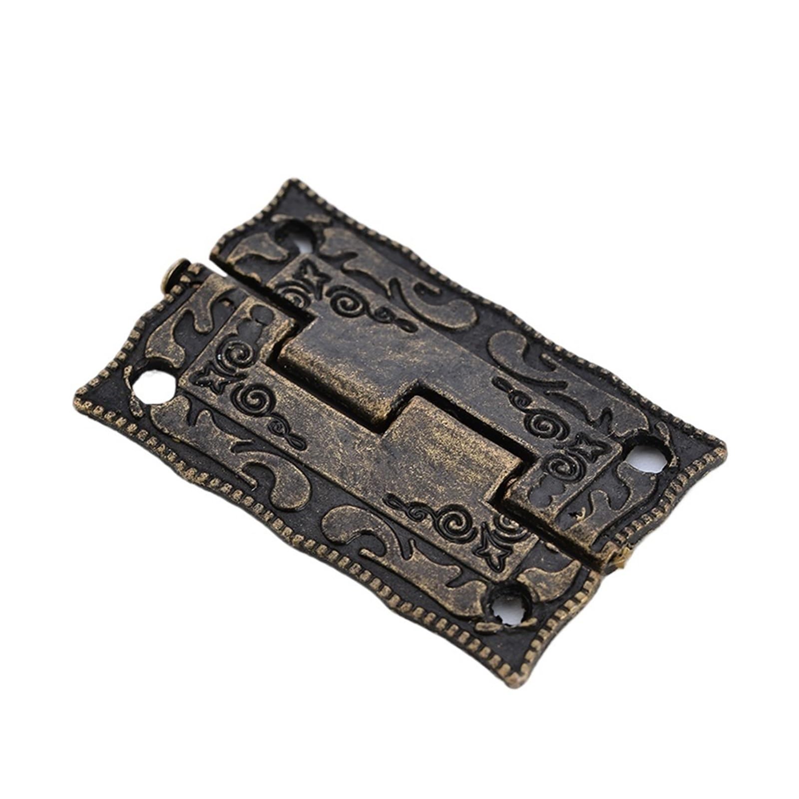 10PCS Antique Bronze Hinges Cabinet Door Drawer Decorative Mini Hinge for Jewelry Storage Wooden Box Furniture Hardware for Box