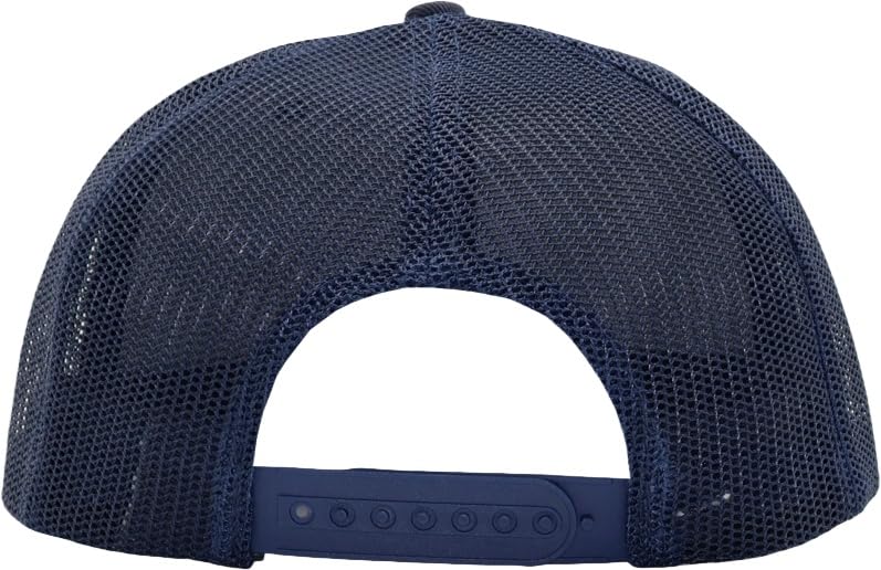 Image of Flat Bill Snapback Mesh Hats | Fits OSFM & XXL Big Head | Blank Solid Color Adjustable Trucker Hat for Men