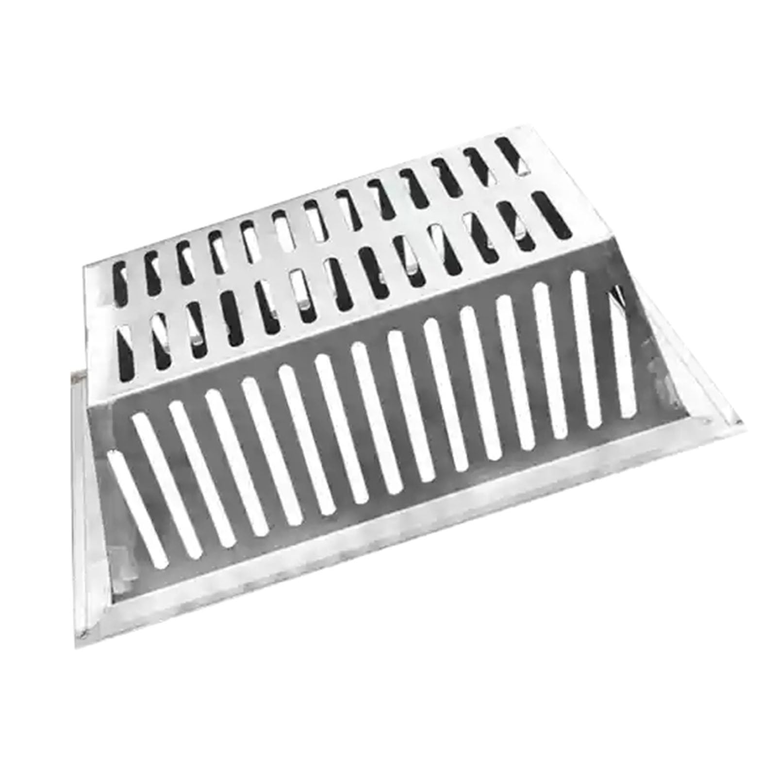 GOCHUSX Rectangular Sewer Filter, Sinking Rainwater Outlet Trash Catcher, Stainless Steel Trash Interceptor Basket for Driveway Lawn Water Trench Channel(Silver-1pc,45x75x15cm)