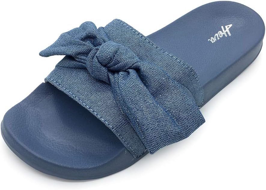 Women's Slides Sandals Bowknot Beach Casual Comfort Slippers