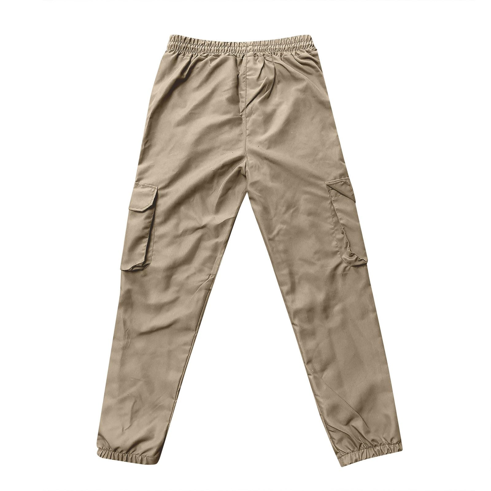Pantalones cargo de deporte para hombre, elásticos, de algodón, elásticos, para el tiempo libre, corte regular, pantalones de traje, pantalones de traje, ropa deportiva con muchos bolsillos,