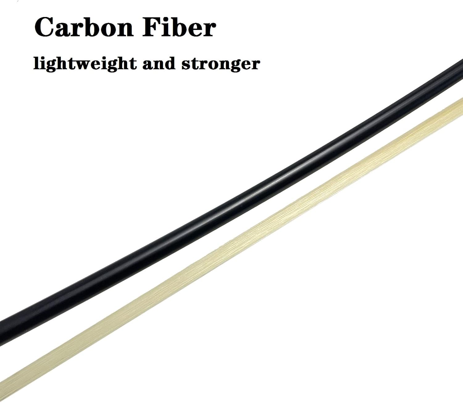 LIEKE Carbon Fiber Upright Bass Bow 4/4 Size German-Style Double Bass Bow
