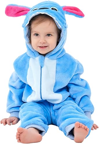 Unisex Baby Animal Onesie Pajamas,Infant Flannel Halloween Cosplay Costume, Toddler Christmas Homewear/Sleepwear