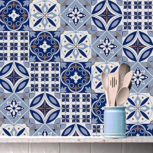 Junluck Wall Decal Non-Slip 10Pcs Tile Sticker Pvc Self Adhesive Art Wallpaper 10X10Cm Printing Kitchen Bathroom Balcony #TOP8