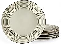 Vista 9 de famiware Mars 6 piezas de platos de cena, juego de platos de 10.25 pulgadas, resistentes a las rayaduras, vajilla de gres para cocina, platos