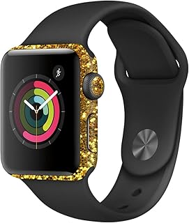 MightySkins Skin Compatible with Apple Watch Series 2 38mm - Gold Dazzle | Protective, Durable, and Unique Vinyl Decal wrap Cover | Easy to Apply, Remove, and Change Styles | Made in The USA
