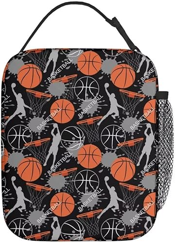 Miniatura 3 de Fiambrera de baloncesto con aislamiento, bolsa de almuerzo reutilizable, regalo para hombres y mujeres, oficina, viajes, picnic, trabajo