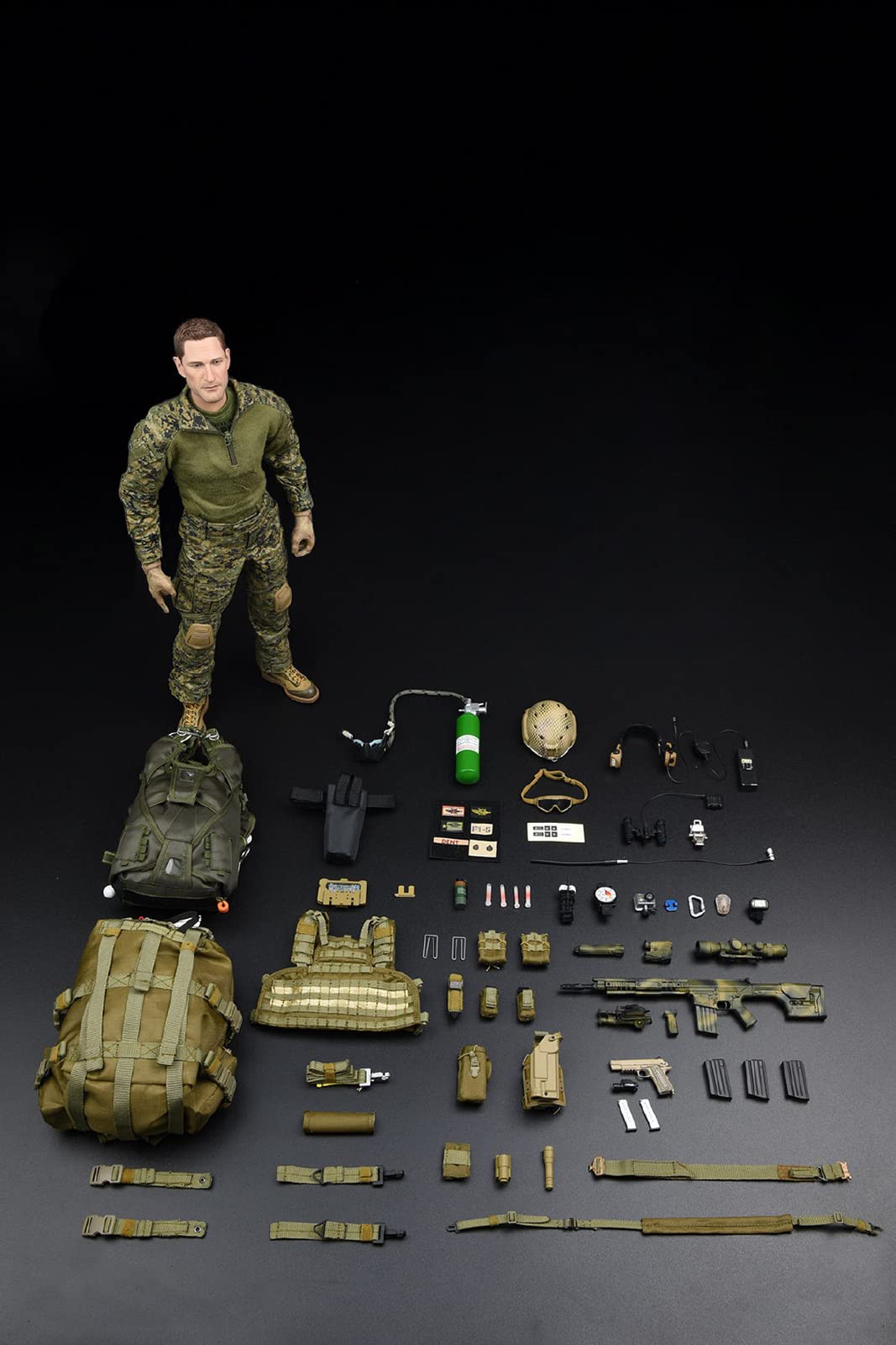 1/6 フィギュア用迷彩服装備一式海兵隊