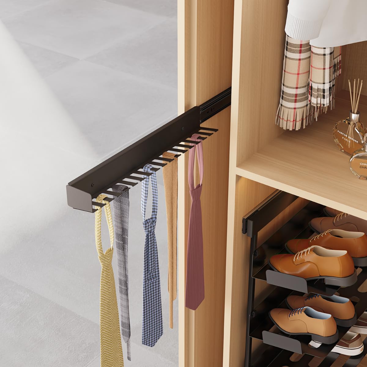 Menage Confort - Removable belt holder or ties - Direction: Right - Steel Anthracite