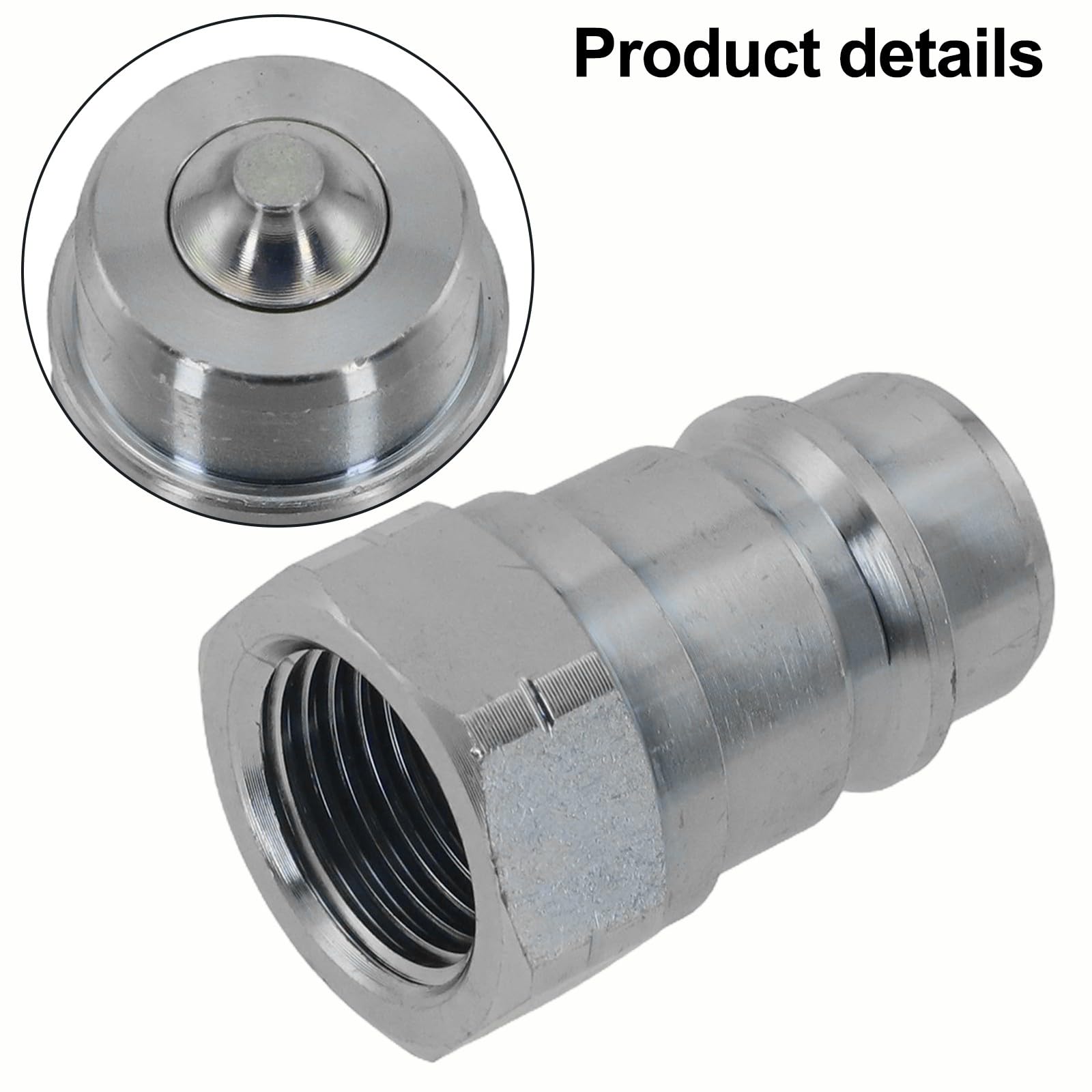 Conector rápido hidráulico de alta presión NPT1/2, serie ISO7241-A, acero al carbono, para maquinaria agrícola y equipos industriales