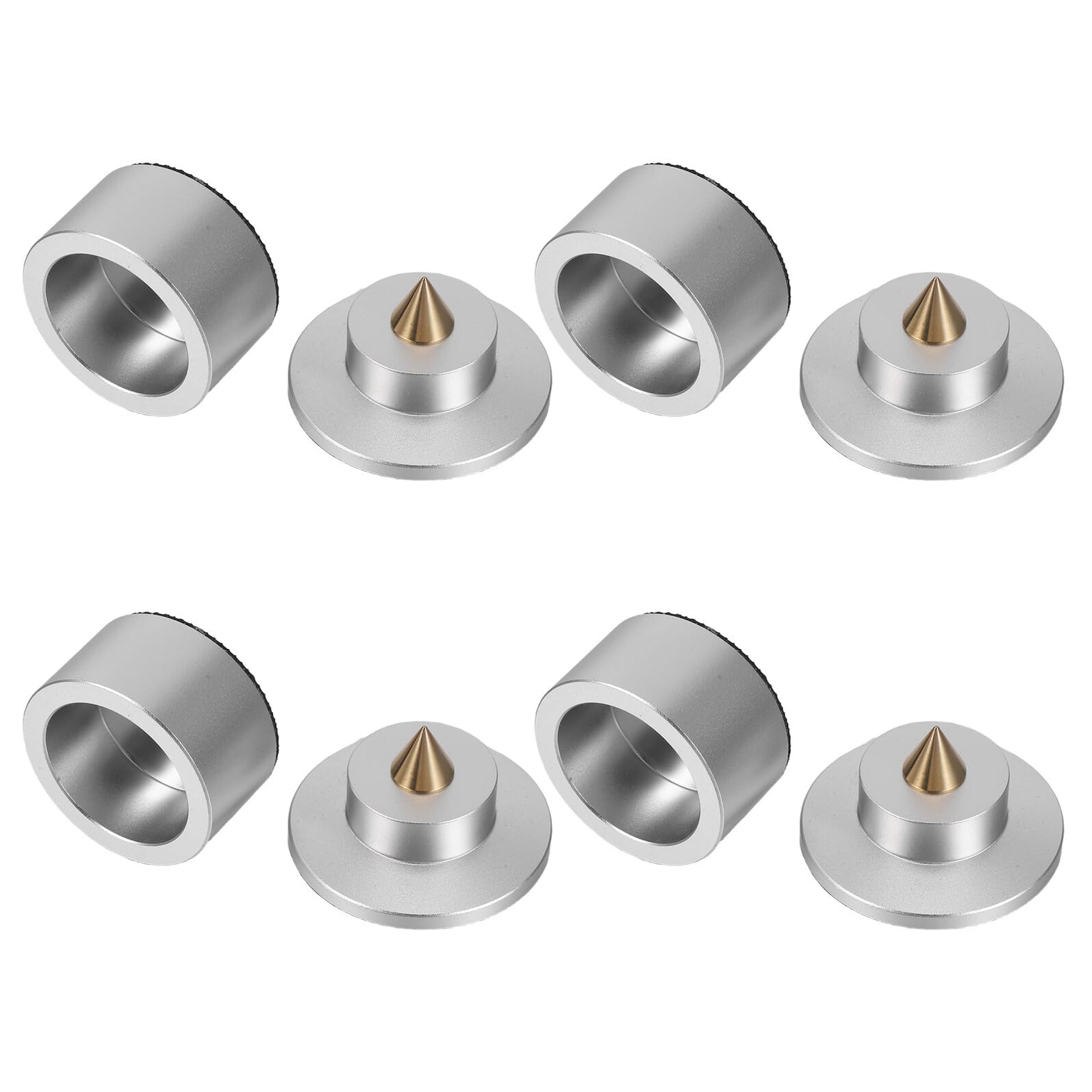 VILLCASE Piedini Smorzatori per Altoparlanti 4 Pezzi in Metallo Cuscinetti Isolanti Antivibrazione per Apparecchiature Audio Giradischi e Amplificatori per Uso Hifi