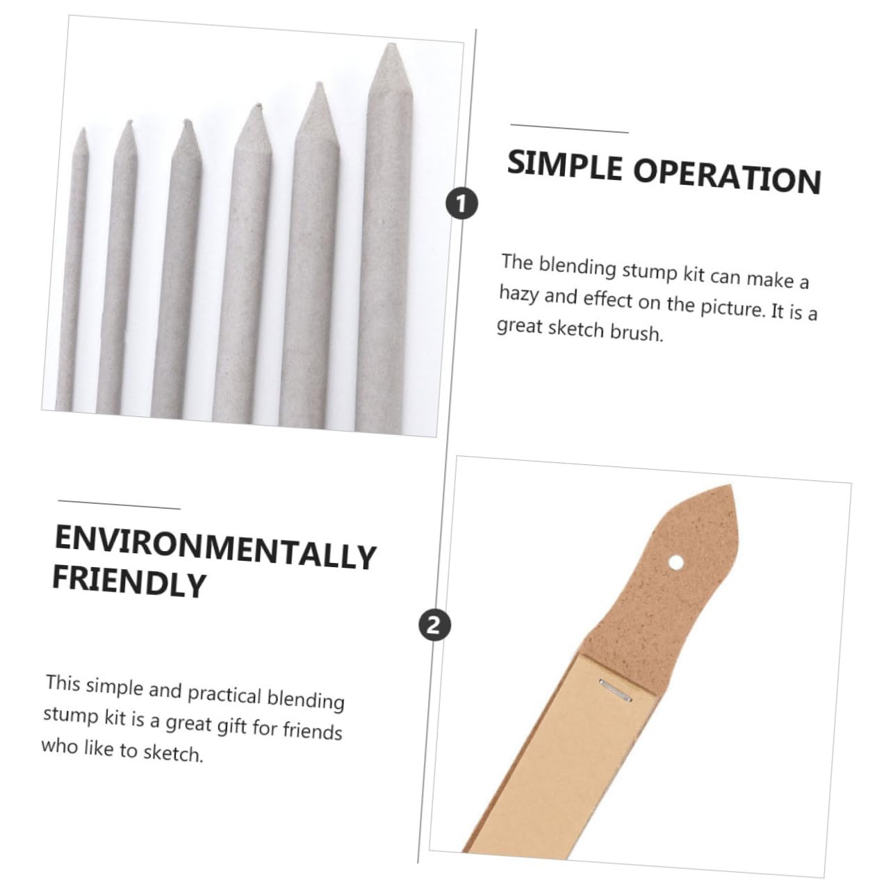 Beatifufu 1Set Professional Blending Stump for Sketching and Painting Portable Painting Tools with Wipeable for Artists and Art Students Sketching Drawing Kit