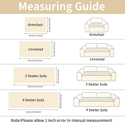 Miniatura 3 de Funda de sofá para perro (1 unidad, beige y blanco, 27.6 x 59.1 pulgadas)