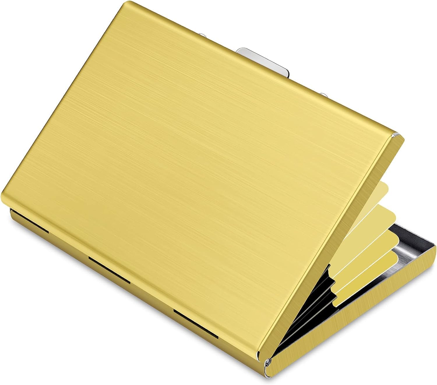 excadrill Business Card Holder | 6 Slots RFID Protected Metal Slim Credit Card Holder Wallet for Men & Women (Golden)-picture-15