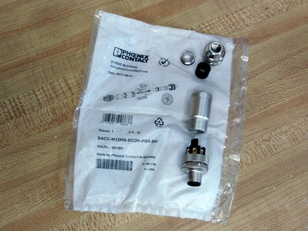 SACC-M12MS-8CON-PG 9-SH, Connector, 8-Position, Shielded, Plug Straight M12, A-Coded, Screw Connection, Knurl Material: Zinc die-cast, Nickel-Plated, Cable Gland Pg9, External Cable Diameter