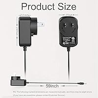 Vista 6 de Cable de alimentación de repuesto Echo de 15 W para Yaxa Echo Dot, Echo Dot 3ª generación, cable cubo Fire TV, punto con reloj, cargador de cable