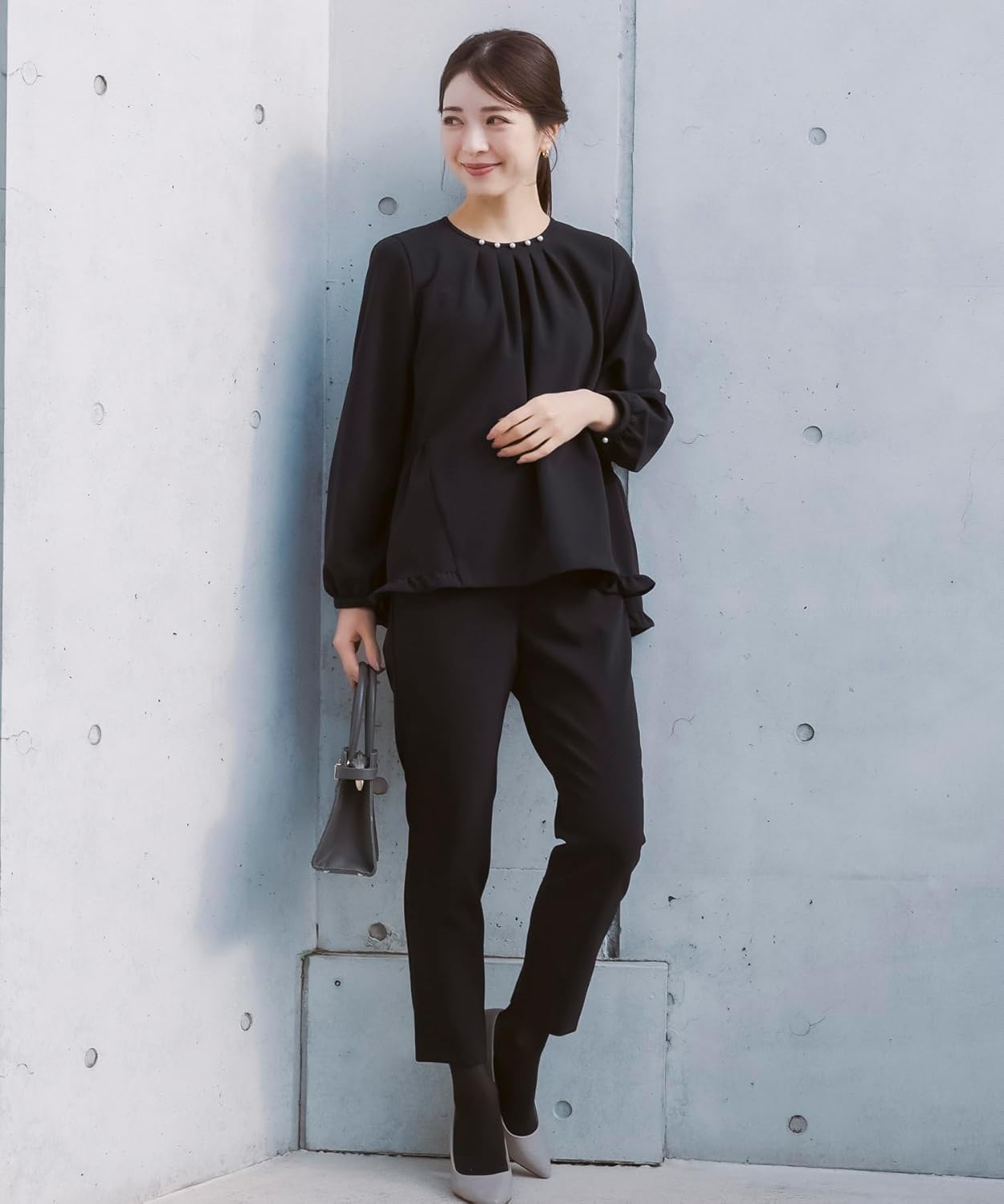 [ソーノ] 【SONO NAVY】 -MumMum ダブルクロス- ミニティアードフリルブラウス レディース S256BV020