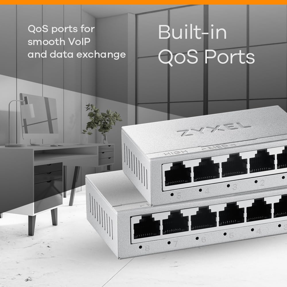 Amazon.com: Zyxel 5-Port Gigabit Switch | Unmanaged | Desktop or