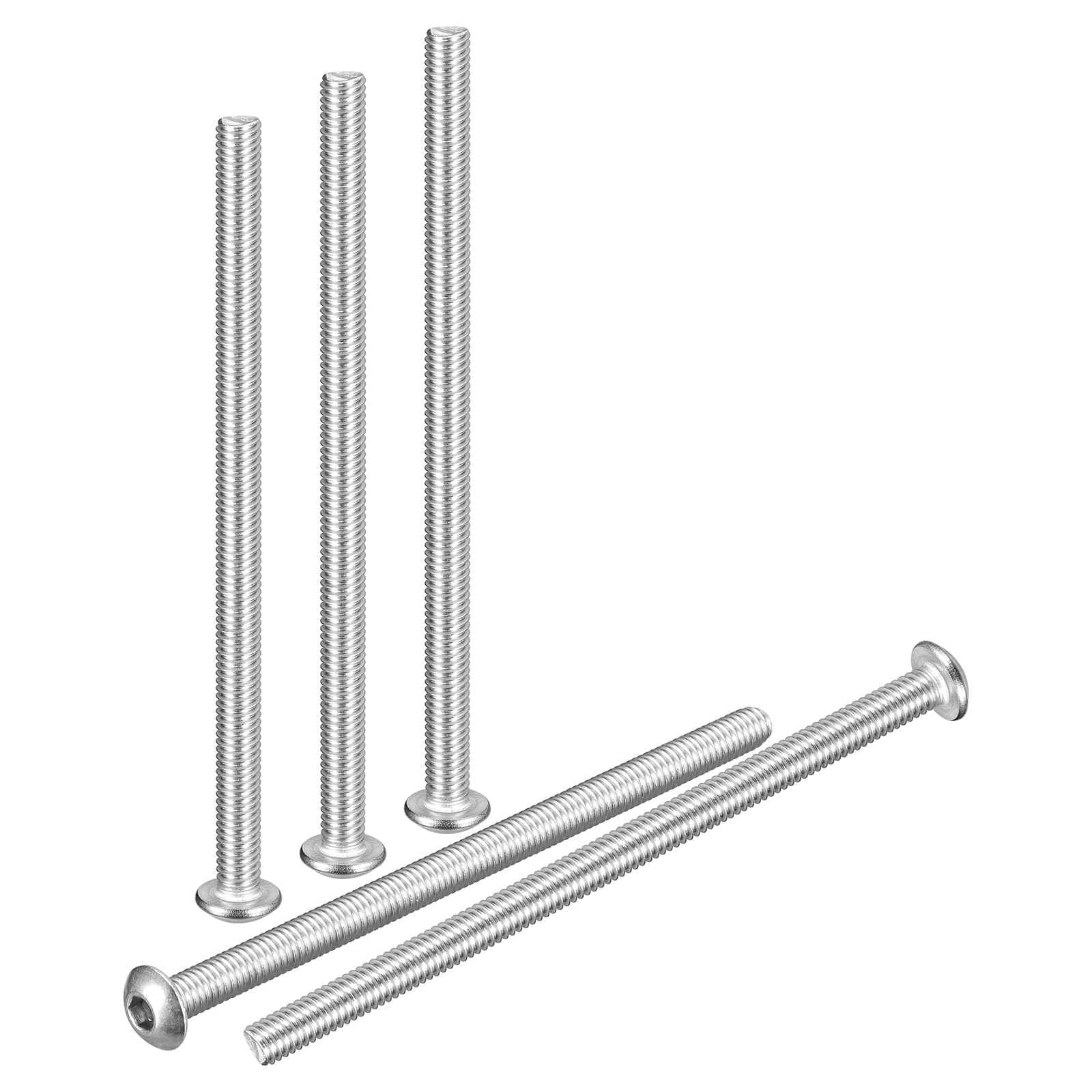 DTGN M4-0.7x75mm Button Head Socket Cap Screws - 10Pack - Good for Road Bicycle, Mountain Bike, Auto, Motorcycle - 304 Stainless Steel Whitewashed - Hex Socket Drive Fasteners โ image 1