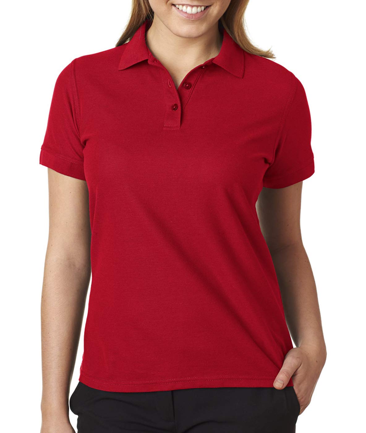 Clementine Women's ULTC-8560L-Basic Blended Piqué Polo Polo Shirt