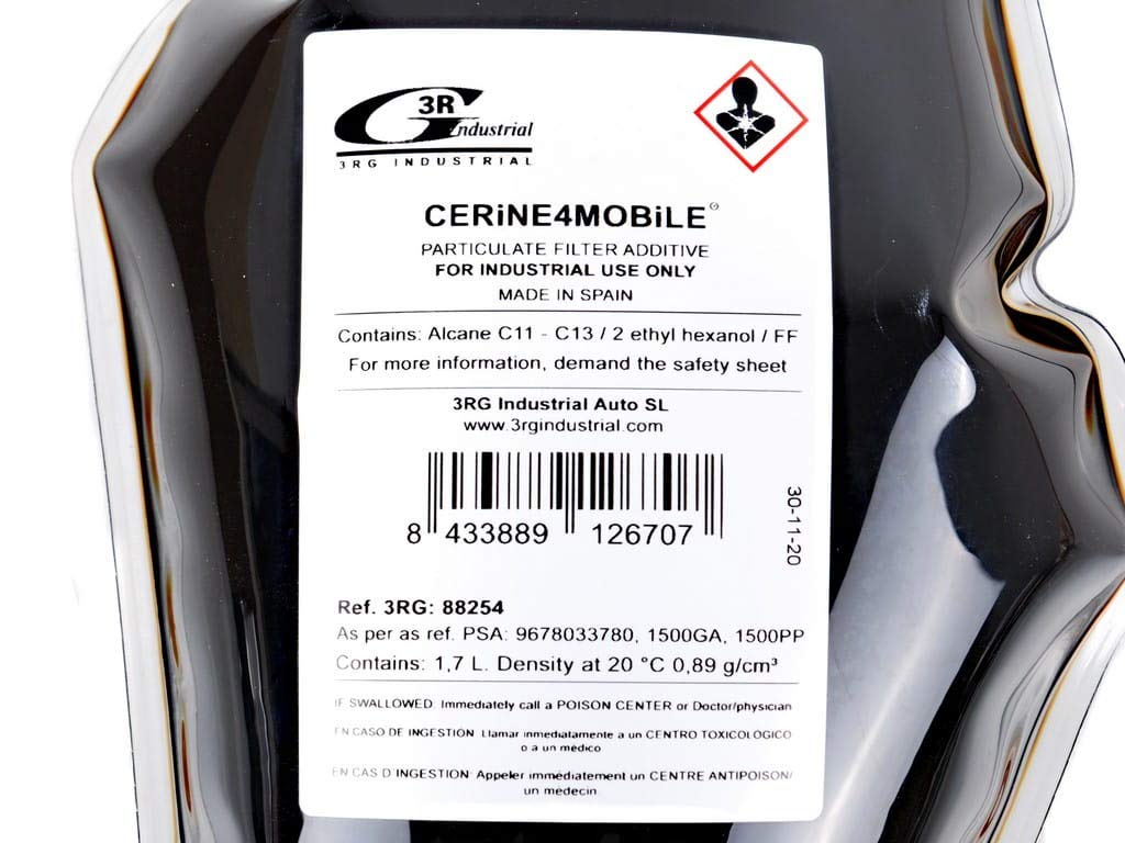 3RG INDUSTRIAL - Bolsa Limpiador Dpf- OEM 9678033780 1500GA 1500PP - Piezas para Coche Recambios Motor y Otras Partes de Vehículo | Compatible con los Modelos de Coche y Moto indicados más Abajo.