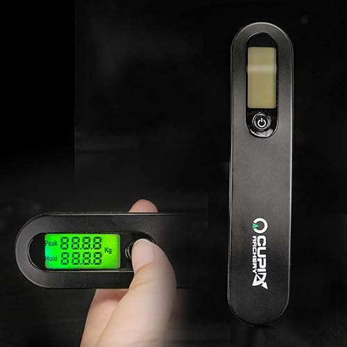 Miniatura 5 de Báscula de equipaje compuesto de caza con pantalla LCD, escala digital de 110 libras, báscula de recursos de tiro con arco digital, báscula de
