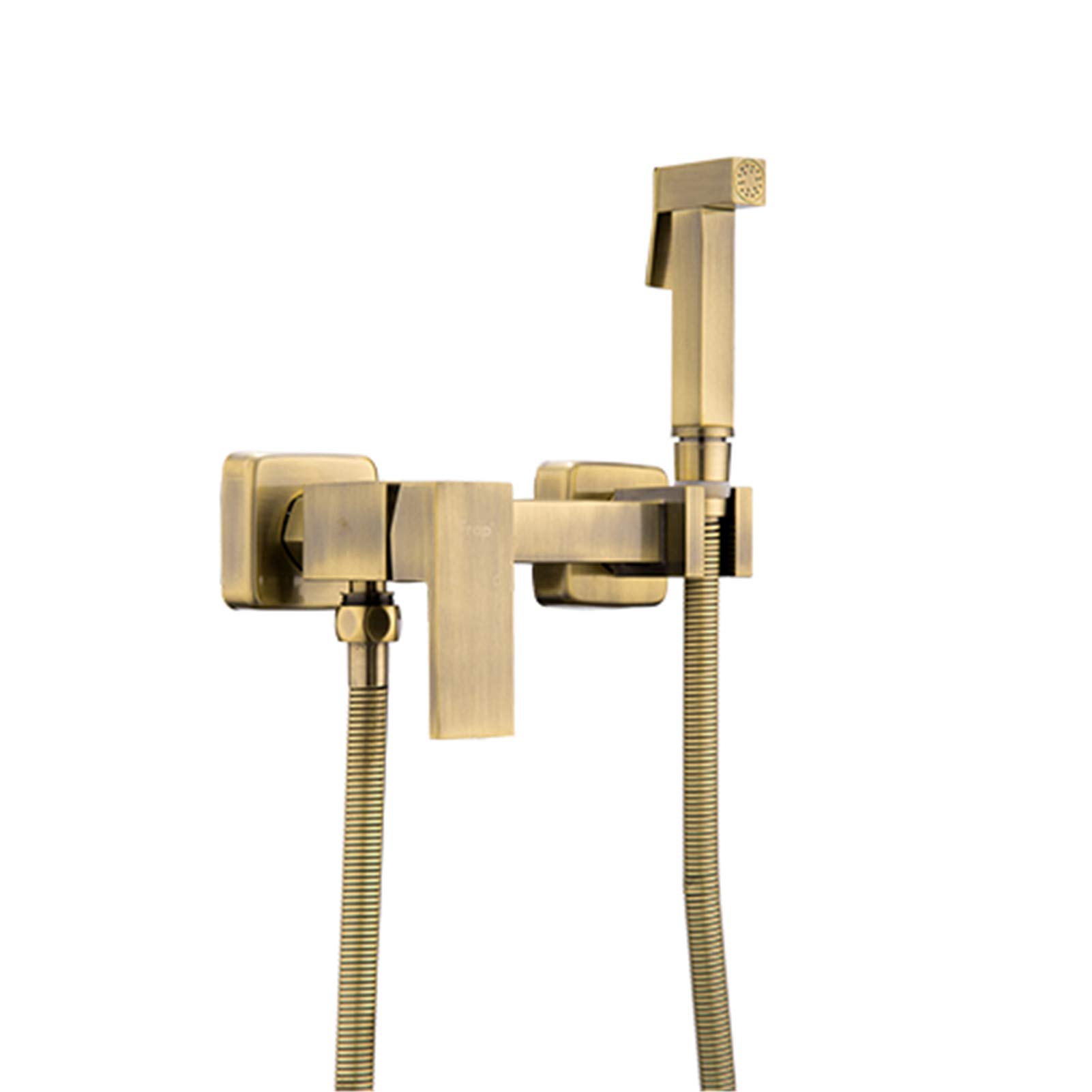 Grifo de bidé shattaf con cabezal cuadrado y presión regulable