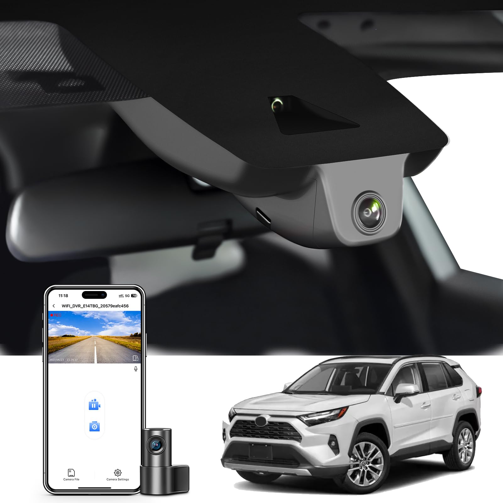 【ハリアー80系 / RAV4】ドライブレコーダー 前後カメラ 4K＋1080P Amazon.co.jp: ドライブレコーダー 前後 4K & 1080p ア トヨタ RAV4 50