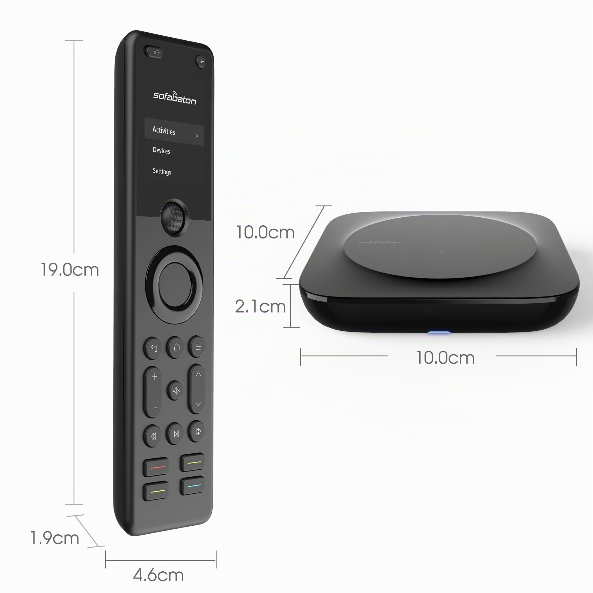 SofaBaton Update X1S - Mando a distancia universal con concentrador y aplicación, control remoto universal inteligente todo en uno con actividades personalizadas, funciona con dispositivos