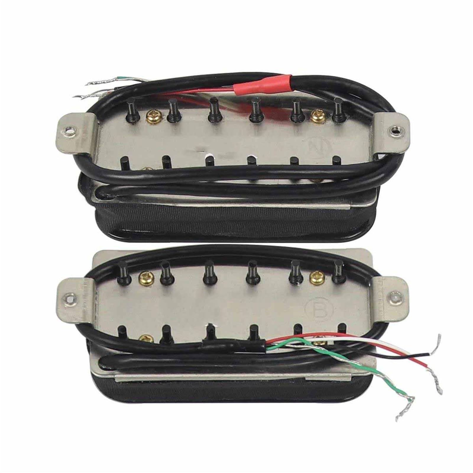 Repuestos Para Pastillas De Guitarra Humbucker Alnico 5 | Juego de puente de cuello de pastilla de 2 piezas negro para accesorios de piezas de guitarra