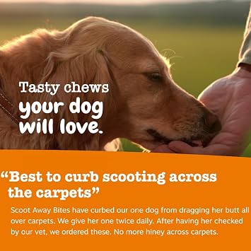 Zesty Paws Scoot Away Soft Chews - Healthy Bowel Function with Bromelain, Vita Fiber for Dogs, Dandelion Root for Dog Digestive Support and Gut Health - 90 Soft Chews