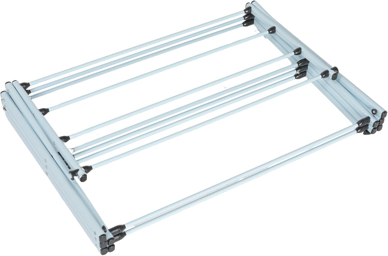 Household Essentials Folding Clothes Drying Rack with Strong Steel Frame and 11 Coated Dowels, White