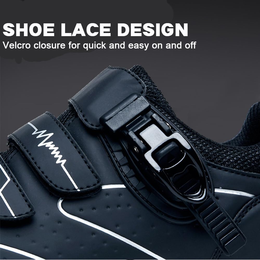 Hixingo Zapatilla de Ciclismo Hombre y Mujer, Zapatos Bicicleta de Carretera Exterior MTB Compatibles con SPD/SPD-SL Lock System, Zapatillas de Ciclismo Unisex Adulto Respirables