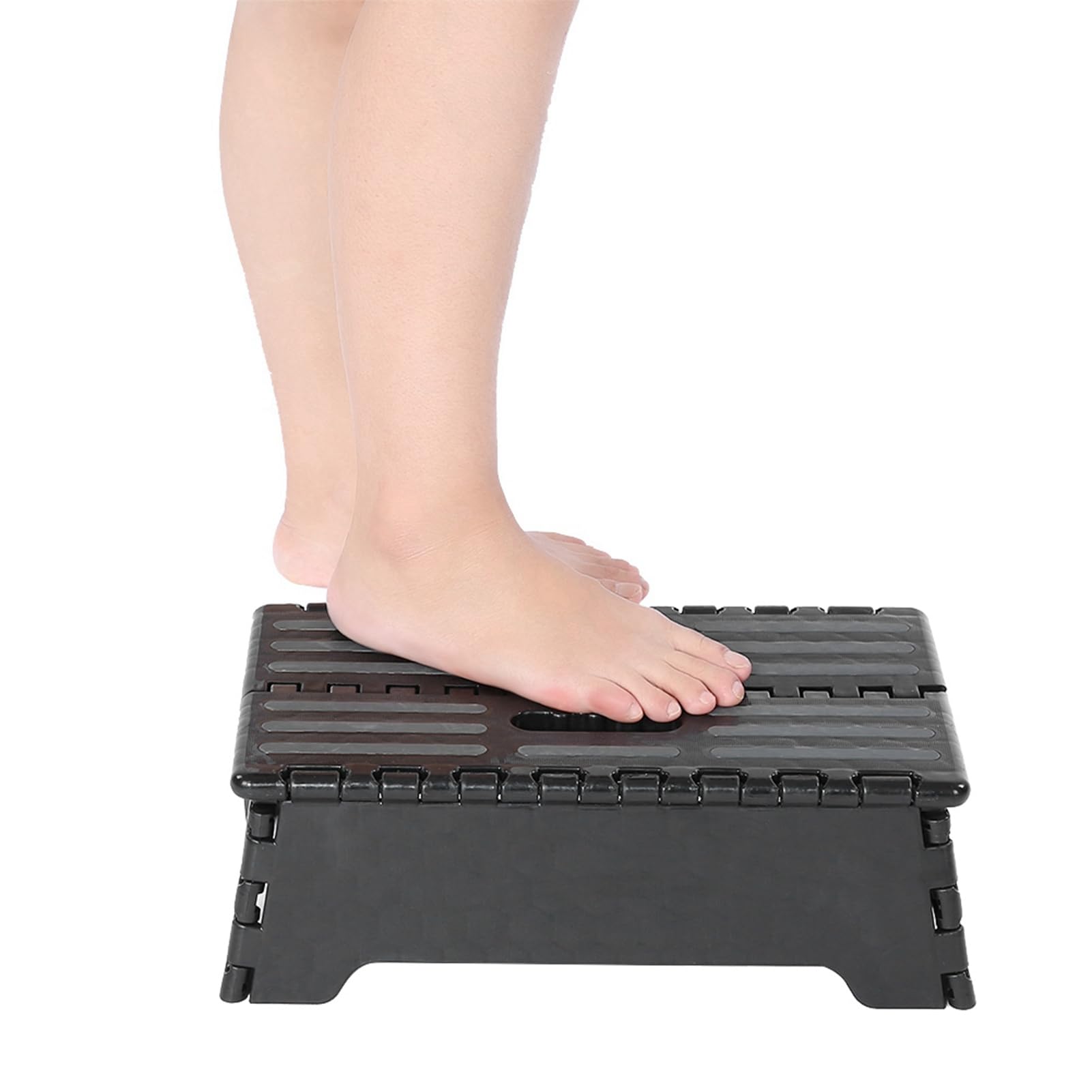 Step Stool 5 inch - Folding Step Stool, Foldable Stool, Portable Step Ladder for Elderly Pregnant Bathroom Travel Use (Black) - Image 3