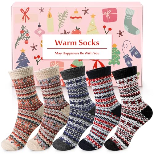 Airabc Thermal Winter Women Socks 5 Pairs Warm Christmas Socks for Women product thumbnail 11