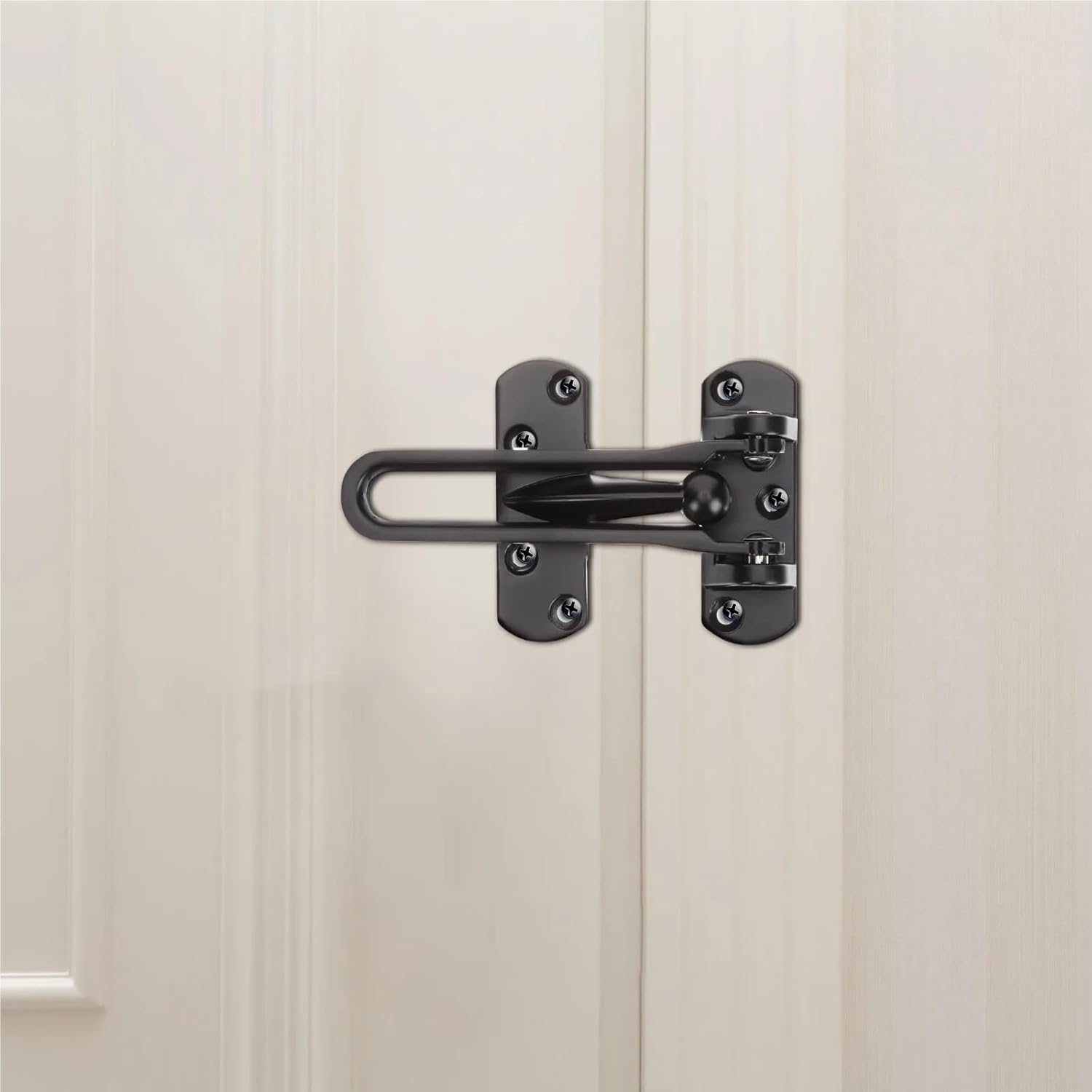 Swing Bar Door Lock 6Pcs Zinc Alloy Door Locks Swing Bar Guard Front Doors French Hinges Stoppers Enduring Anti Intrusion Latch for Home Hotel Apartment