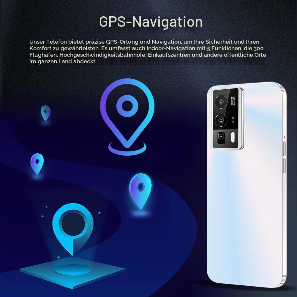 4G Smartphone Without Contract, 4GB RAM + 32GB ROM/256GB, 6.56 Inch HD Screen, 5000 mAh Android 12.0 OS, 13MP Camera, Dual 4G SIM/Face ID Unlock/OTG (White)