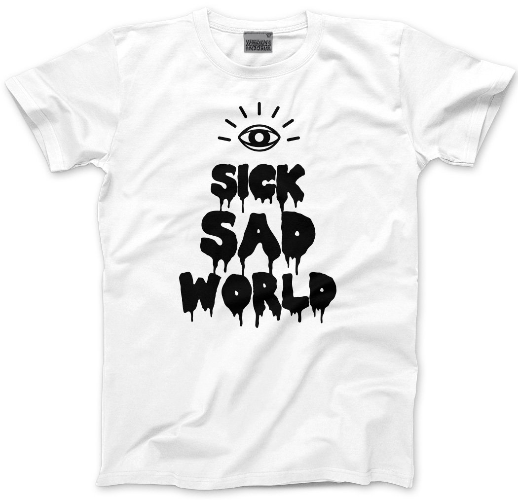 HotScamp Sick Sad World Men's Unisex T-Shirt - White Small