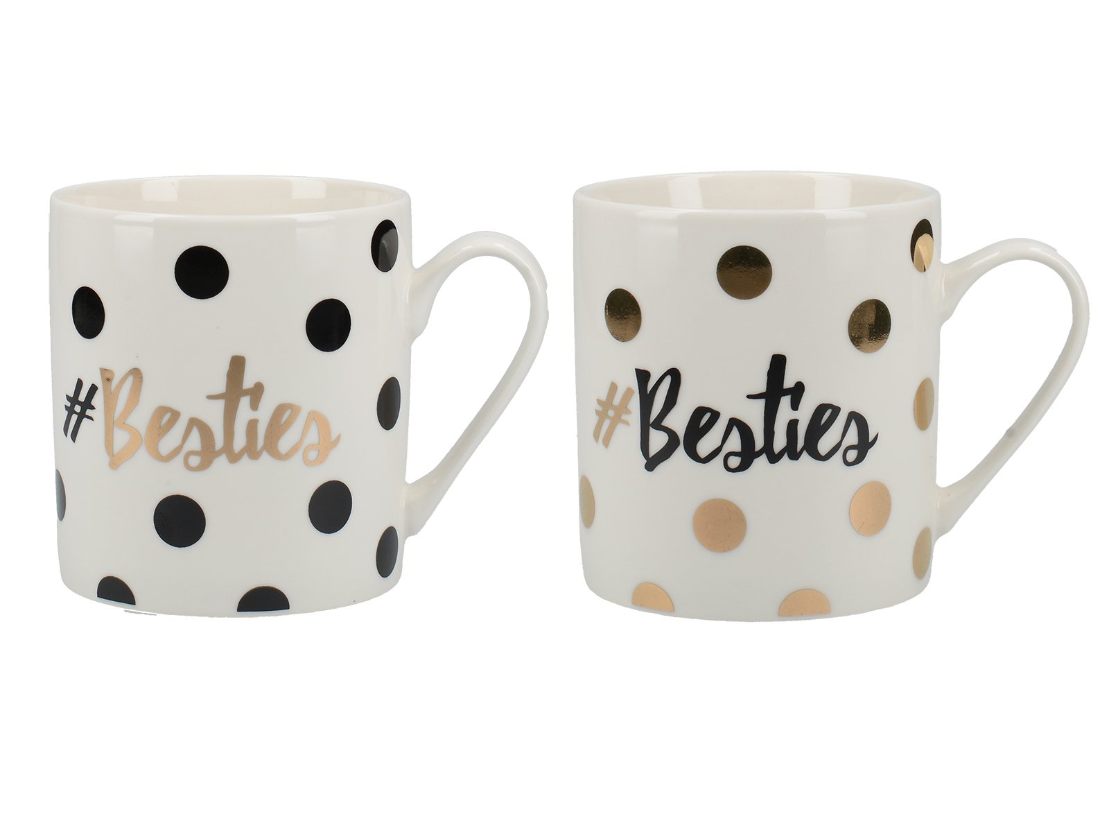 Creative Tops"#Besties" Gift Mugs, Fine China, Multi-Colour, 8 x 11 x 9 cm