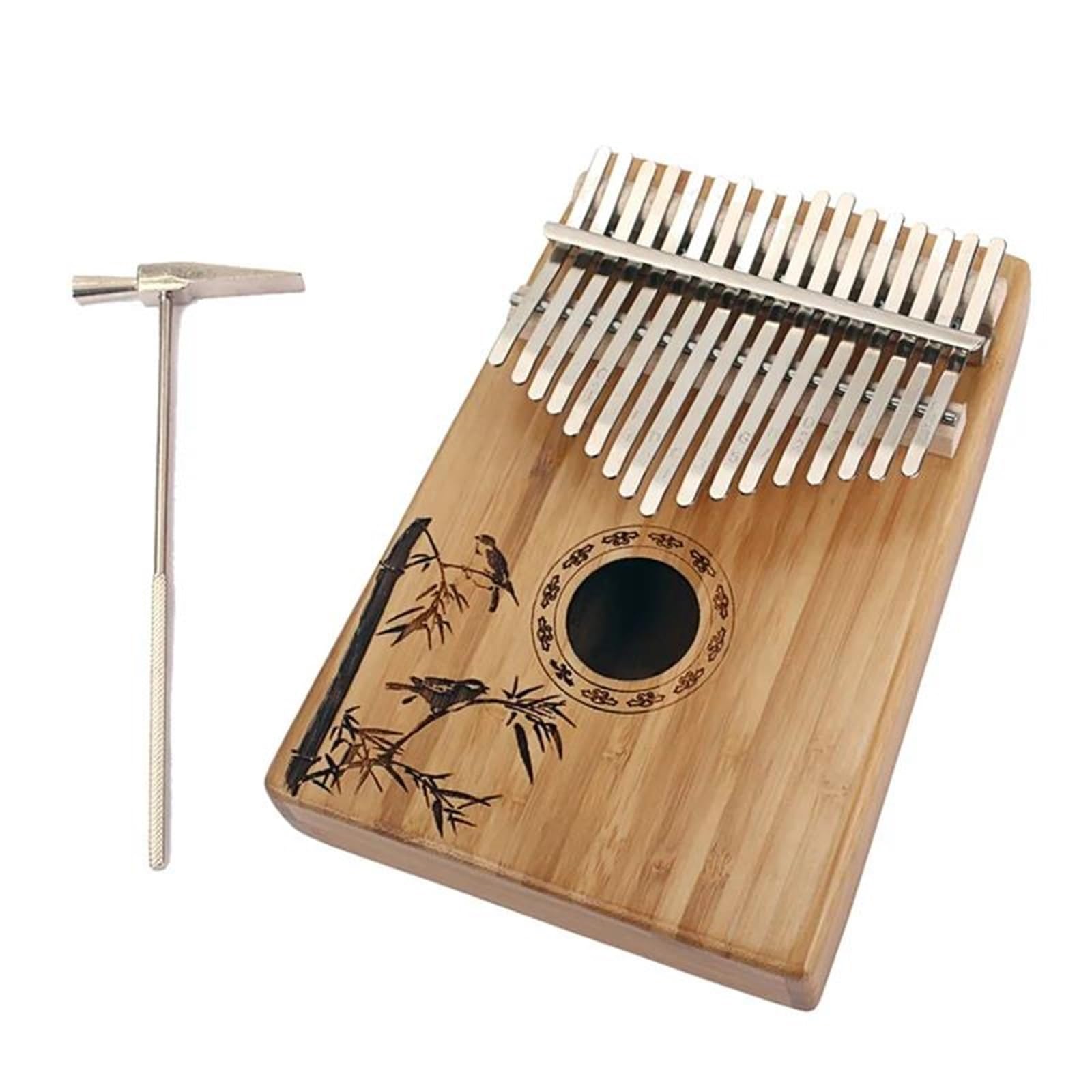 Principiantes Kalimba Kalimba De 17 Teclas Con Diseño Sereno Profesional Para Piano Fingerstyle Martillo Afinación