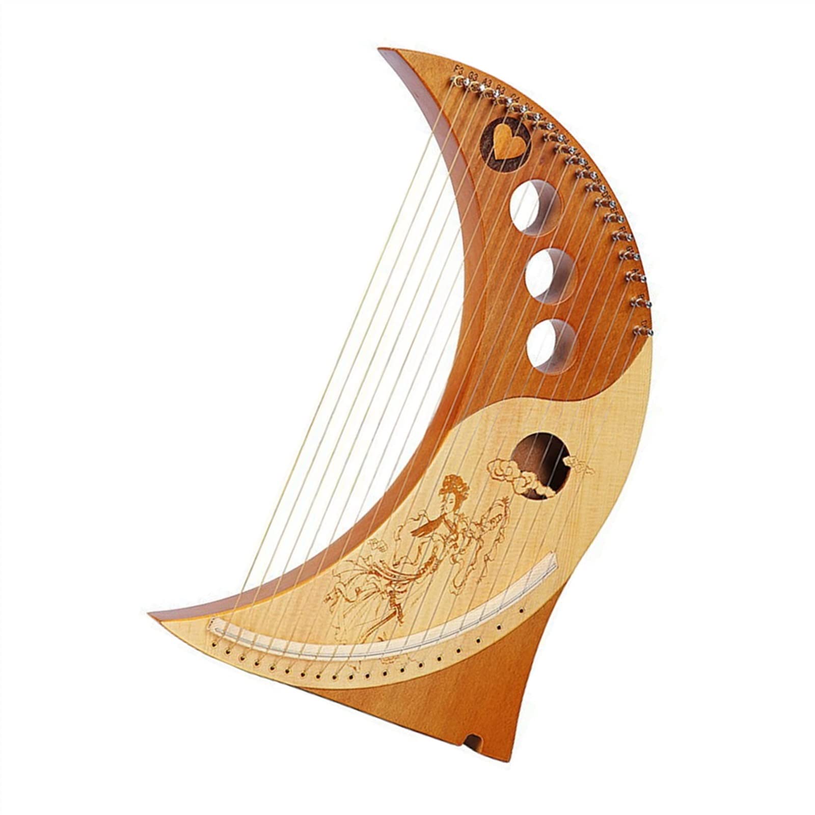 Harfa， Harfa 19-strunowa 15-tonowa Mała harfa Lira Instrument strunowy(5 19,String)