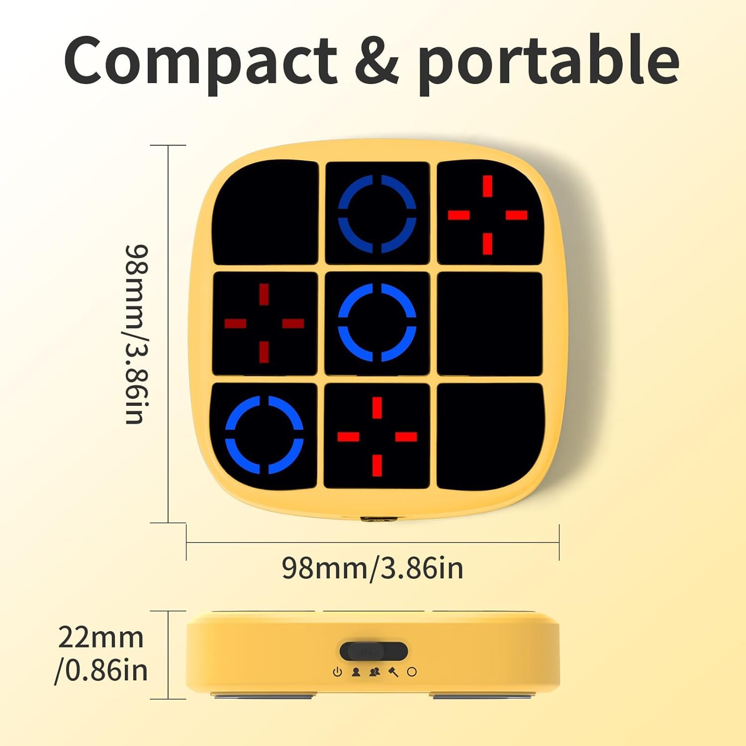 Tic Tac Toe Bolt Game, 4-in-1 Handheld Portable Electronic Toy Rechargeable, Educational Board Games Puzzle for Kids and Adults, Perfect for Travel, Road Trips, and Birthday Gifts - Fun Memory Game - Image 4 thumbnail