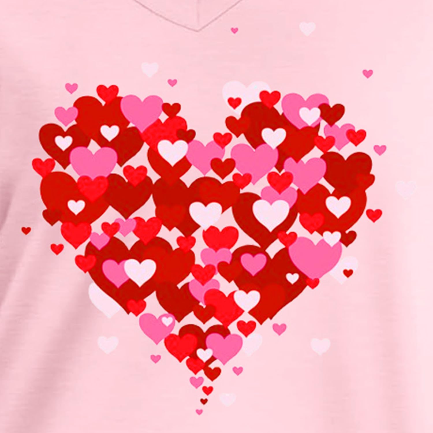 Valentines Day Shirt for Women Love Heart V-Neck T-Shirts Teenager Valentine Tee Tops - Image 6